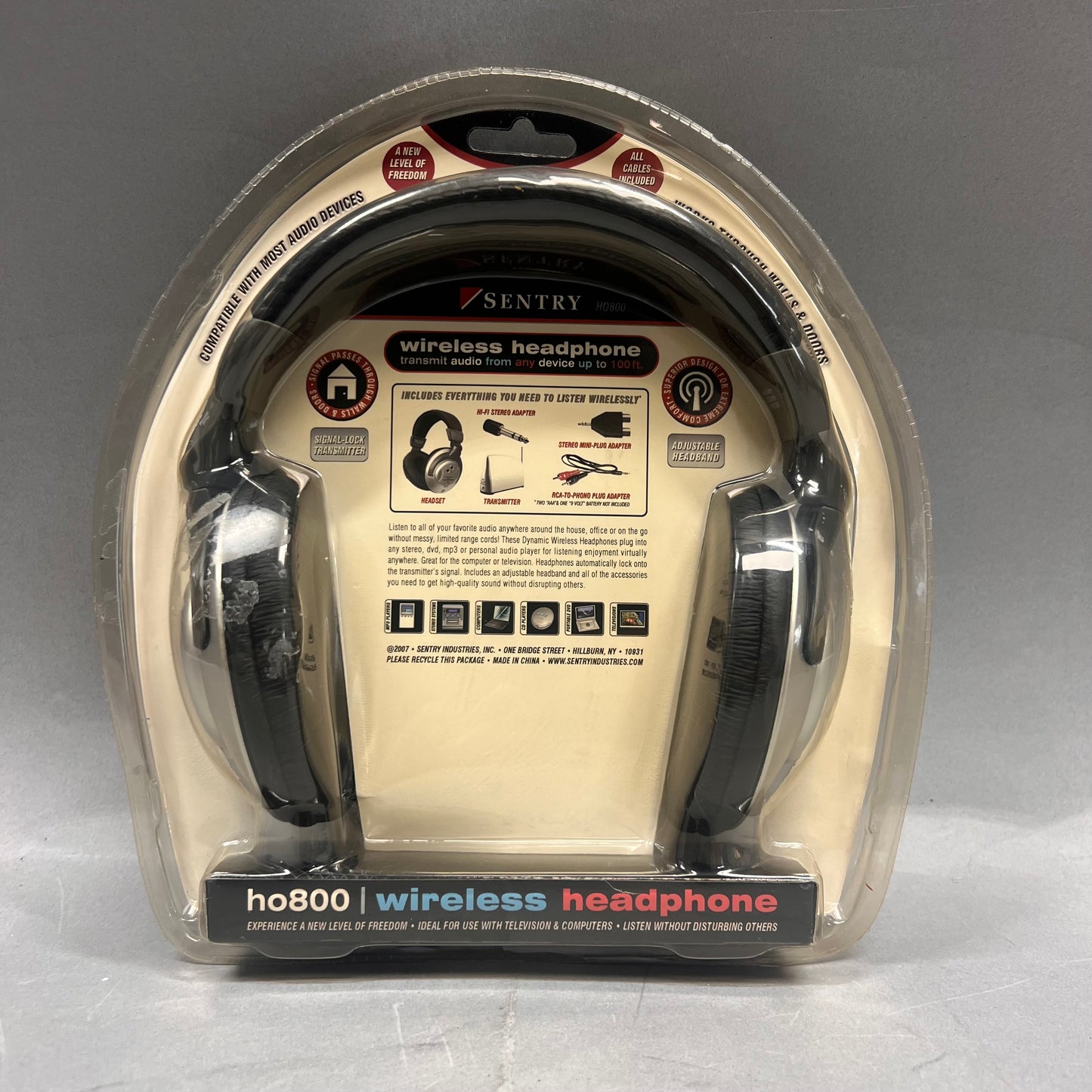 New Sentry ho800 Wireless Stereo Headset Black H0800