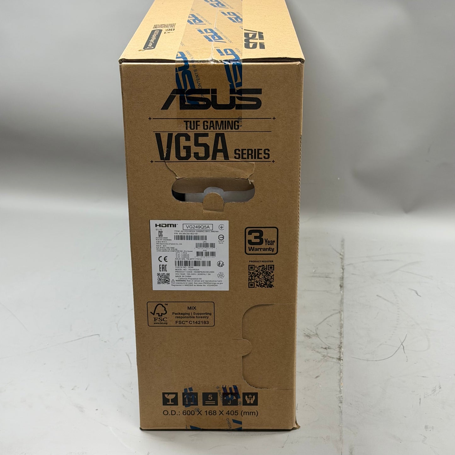 ASUS 23.8" VG249Q5A 200Hz FHD Matte LCD IPS Gaming Monitor
