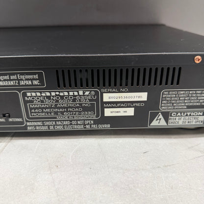 marantz Compact Disc Player Wired CD-63SE