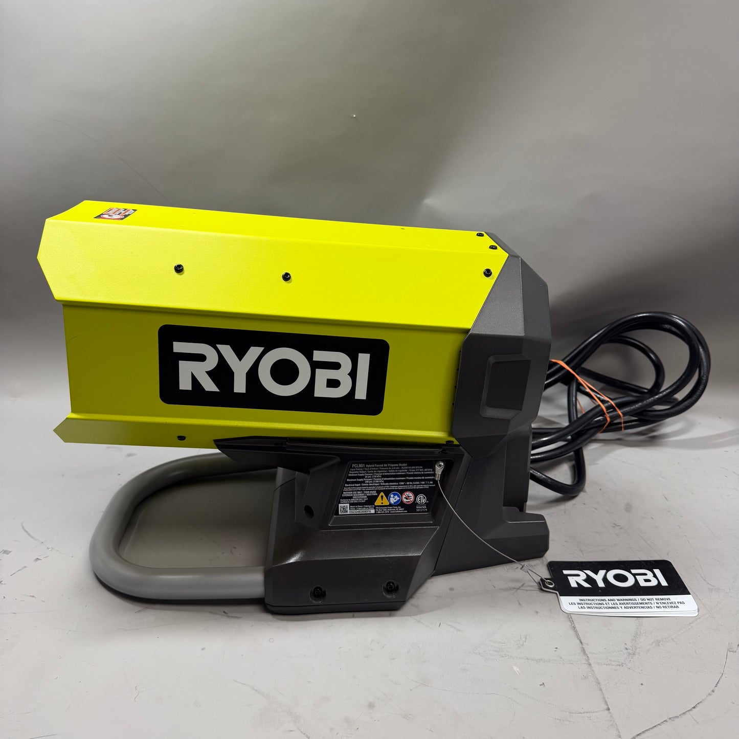 Ryobi PCL801 18V Forced Air Propane Heater