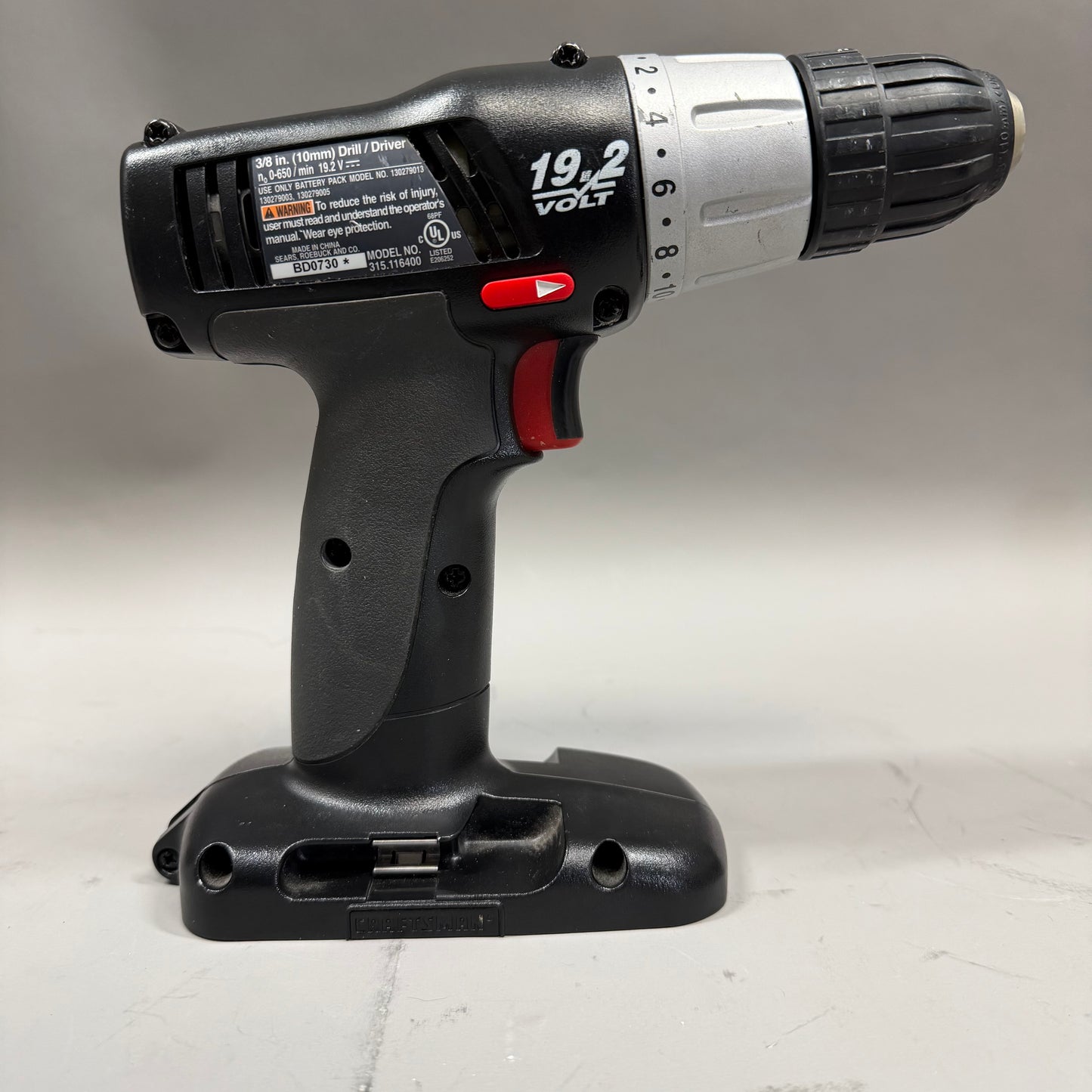 Craftsman BD0730 19.2 V 3/8 (10mm) Drill/Driver