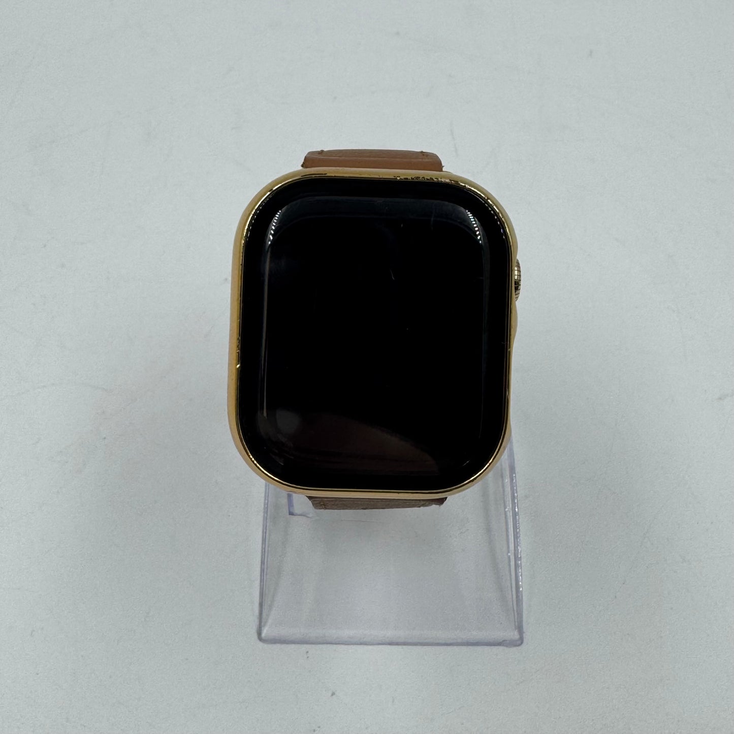 Unlocked Apple Watch Series 10 46MM Gold Titanium Brown Leather Band MWYX3LW/A