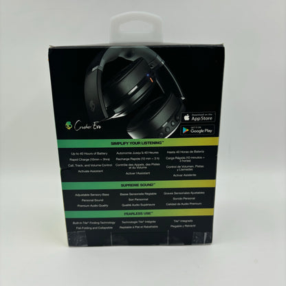 New Skullcandy Crusher Evo Sensory Bass Headphones with Personal Sound Black