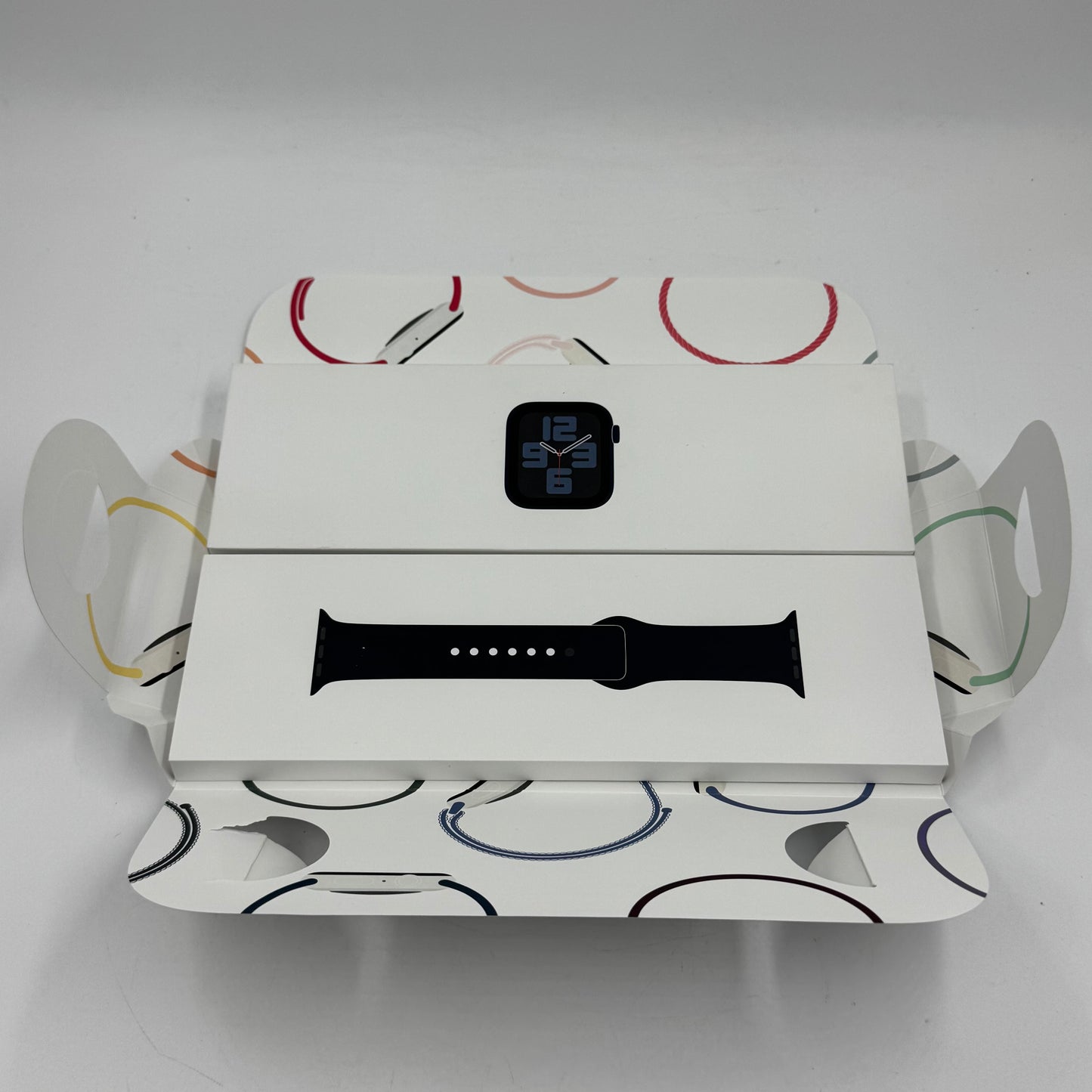 GPS Only Apple Watch SE 2nd Gen 44MM Black Aluminum Black Sport Band MXEK3LLA