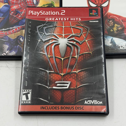 Series of 3 Spiderman Sony PlayStation 2 PS2 Games