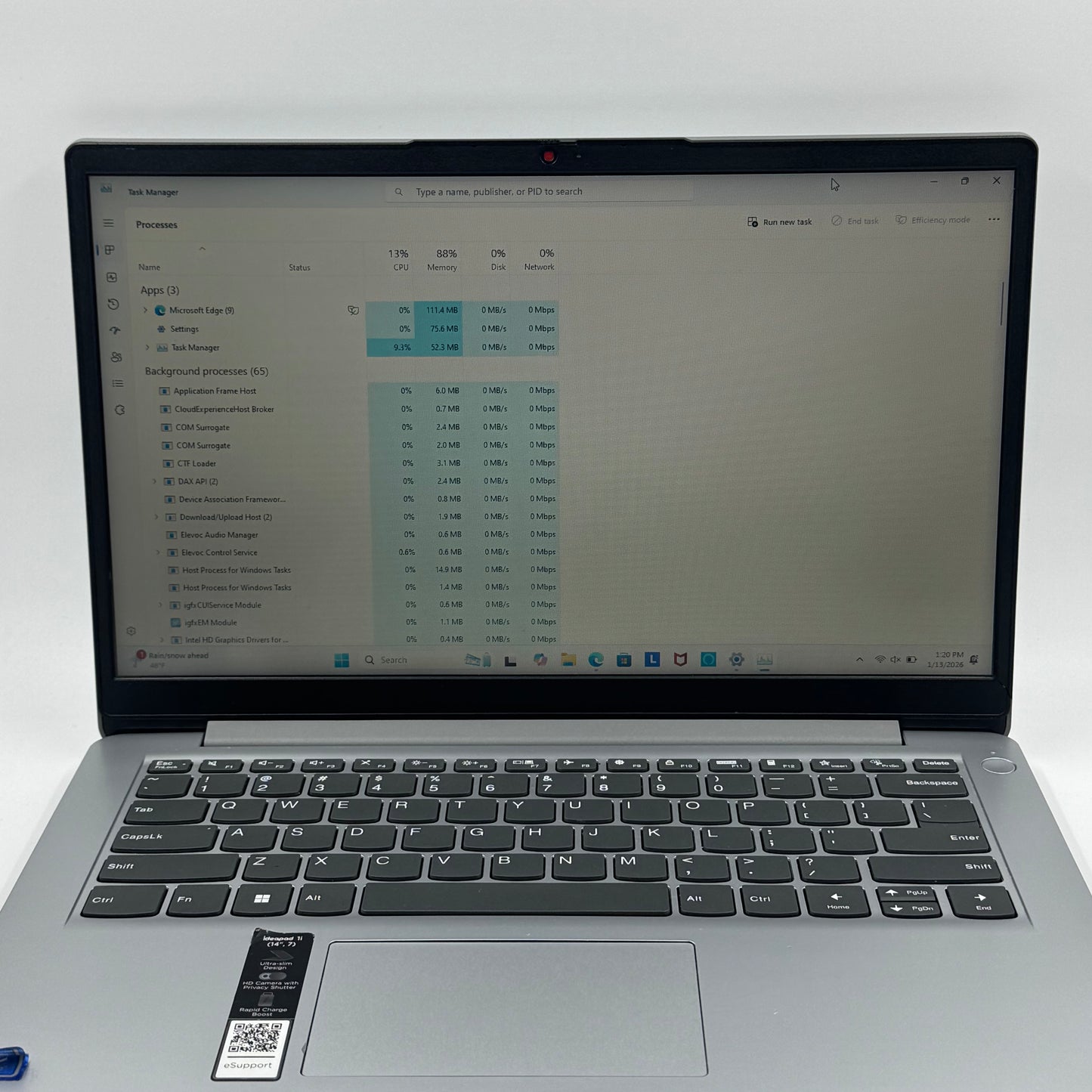 Broken Lenovo IdeaPad 1i 14IGL7 14" Celeron N4020 1.1GHz 4GB RAM 64GB SSD READ