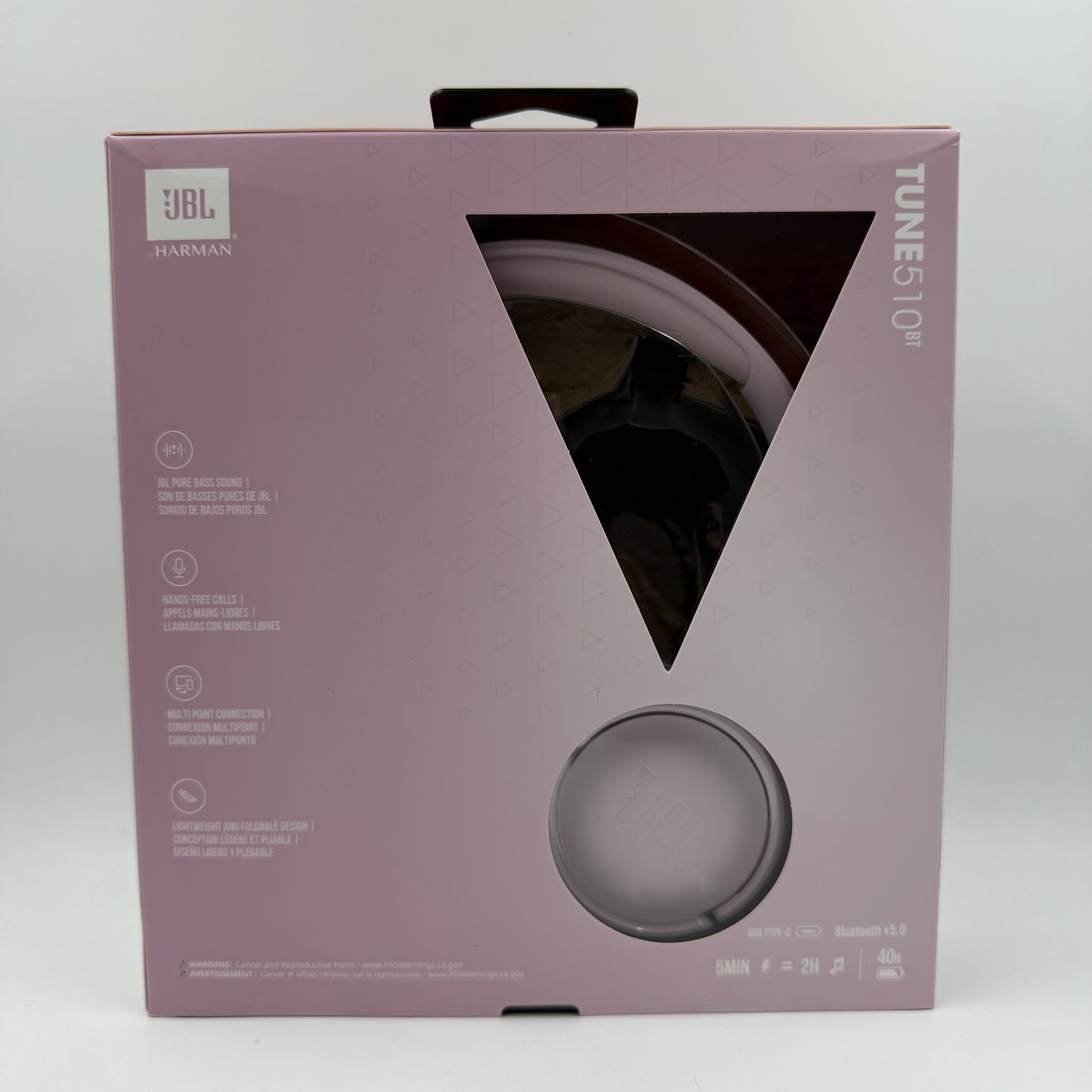 New JBL Tune 510 BT Wireless Over-Ear Bluetooth Headphones Black JBLT510BTR0SAM