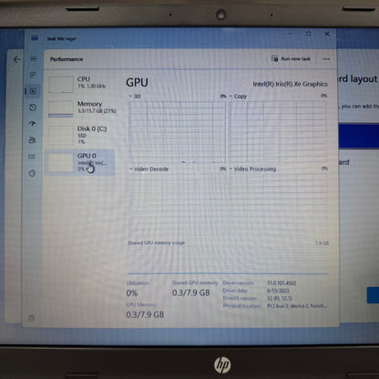 HP Laptop 15-DW3035CL 15.6" Core i5-1135G7 2.4GHz 16GB RAM 512GB SSD 512GB SSD