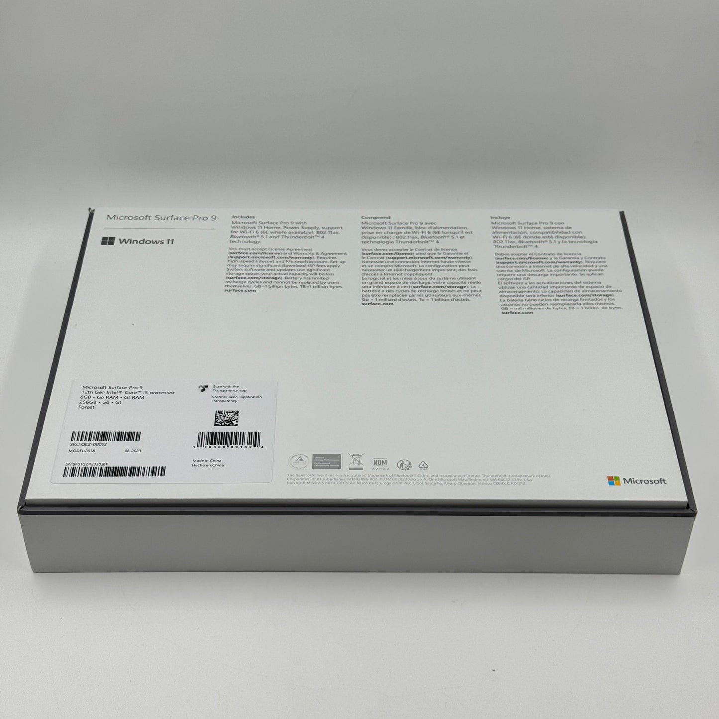 Microsoft Surface Pro 9 2038 Core i5-1235U 2.50GHz 8GB RAM 256GB SSD