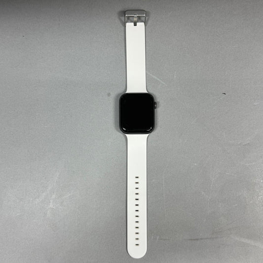 Unlocked Apple Watch SE 1st Gen 44MM Black Aluminum White Sport Band A2352