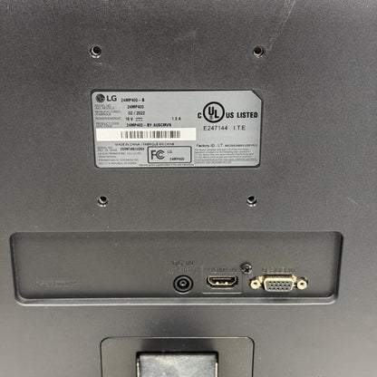 LG 24" 24MP400 FHD LCD IPS Business Monitor