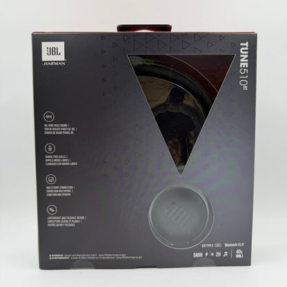 New JBL Tune 510 BT Wireless Over-Ear Bluetooth Headphones Black JBLT510BTBLKAM