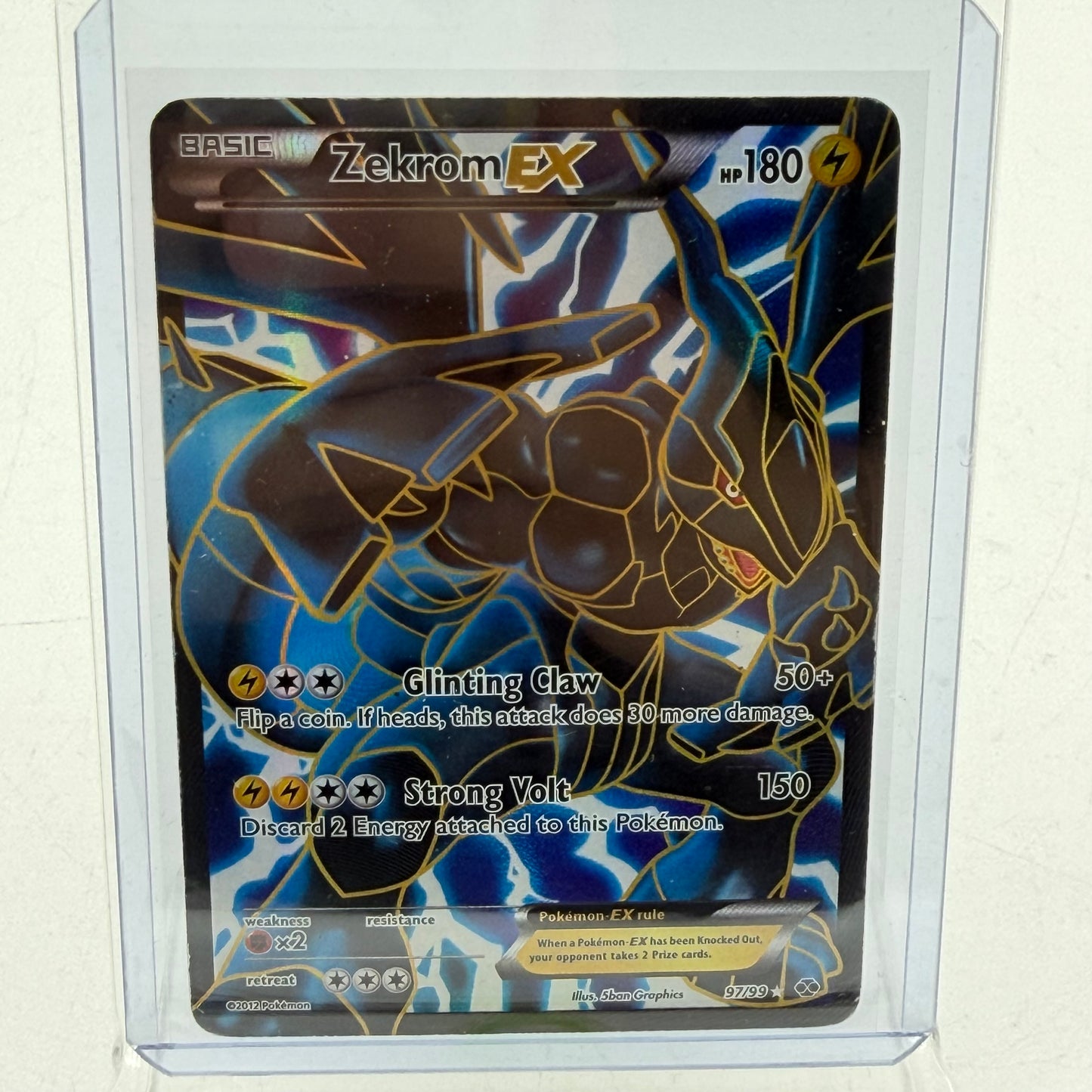 Pokémon TCG Lot of 10 EX Cards Full Art Zekrom 97/99 & Full Art Alakazam 125/124