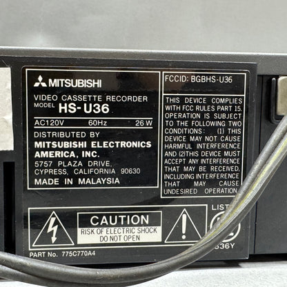 Mitubishi HS-U36  Video Cassette Recorder