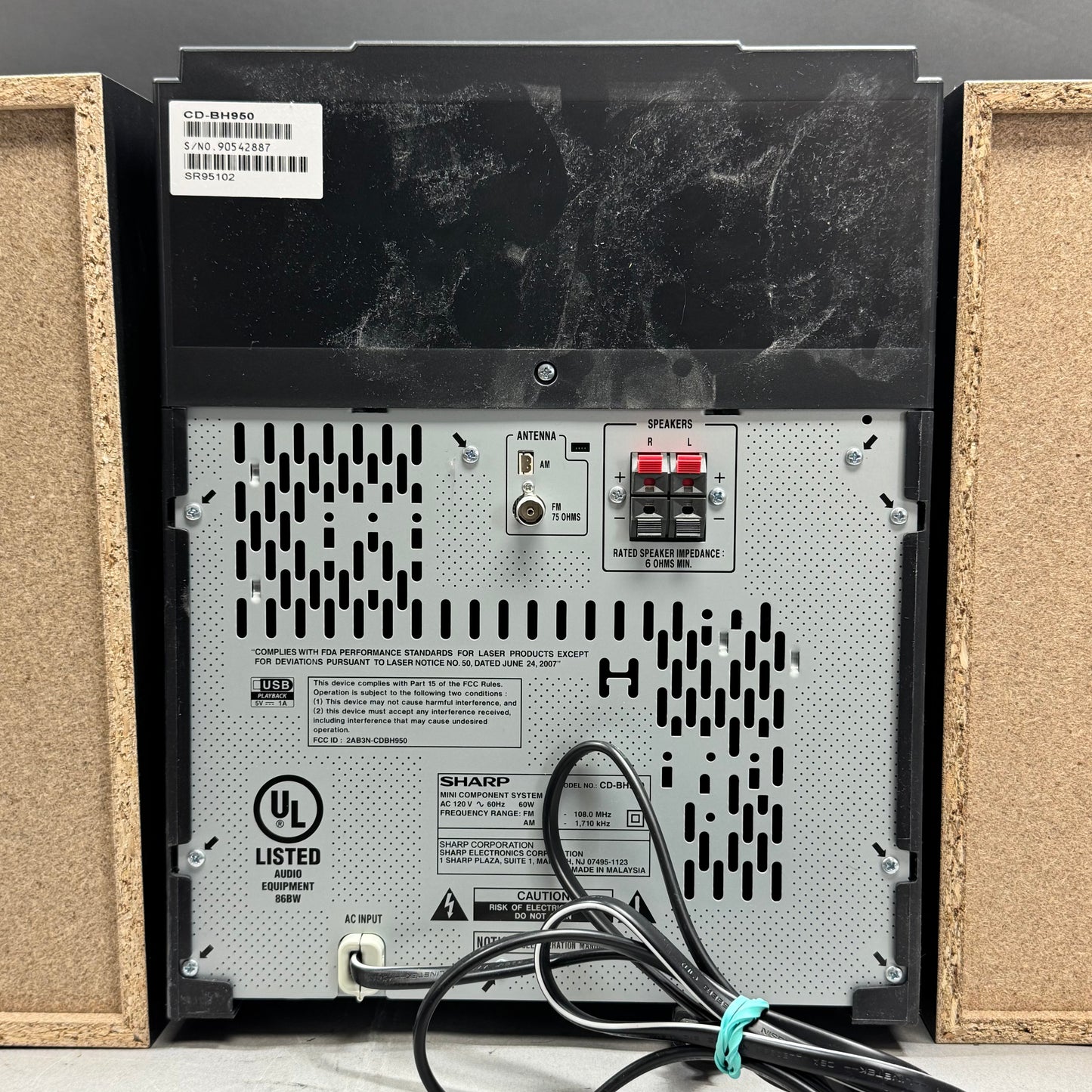 Sharp CD-BH950 Speakers