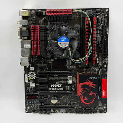 MSi Z87-GD65  Gaming LGA 1150 ATX Intel Core i5-4670K 4GB DDR3 Motherboard Combo