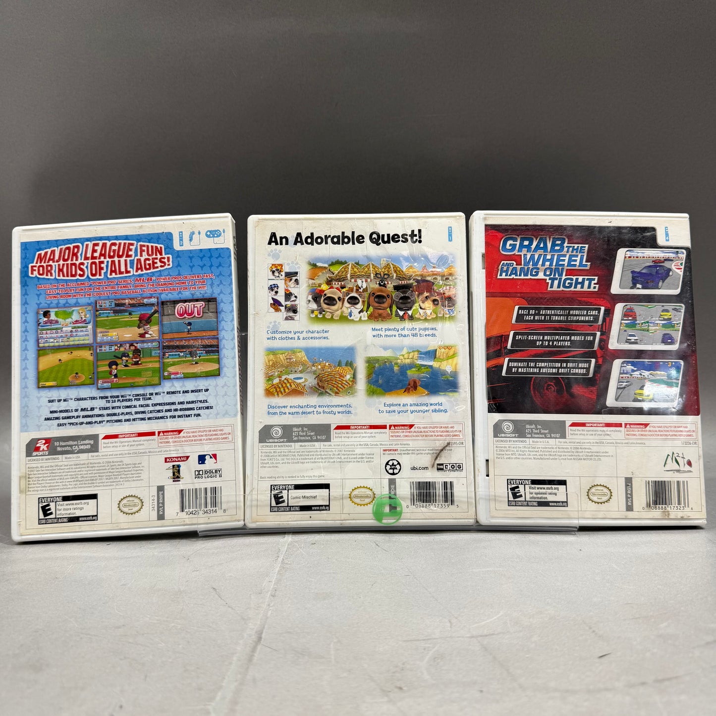 Lot of 3 Nintendo Wii Games