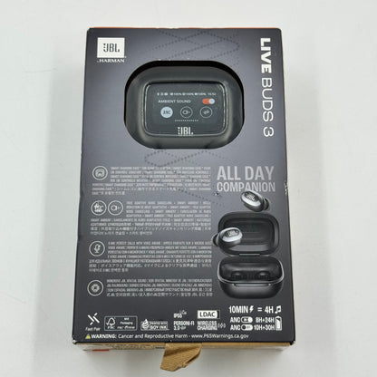 New JBL Live Buds 3 Wireless Active Noise Canceling Earbuds Black
