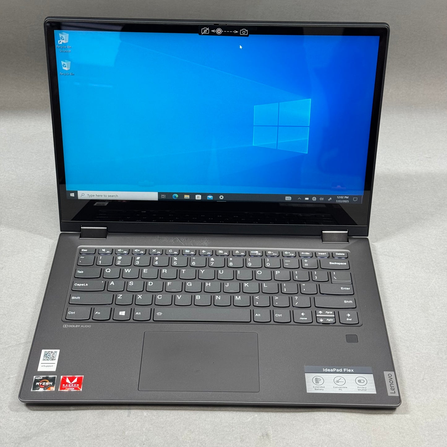Lenovo IdeaPad Flex FLEX-14API 15.6" Ryzen 5 3500U 2.10GHz 12GB RAM 256GB SSD Radeon Vega 8 Graphics