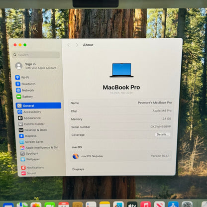 2024 Apple MacBook Pro 14" M4 Pro 16C GPU 4.5GHz 24GB RAM 512GB SSD MX2H3LL/A