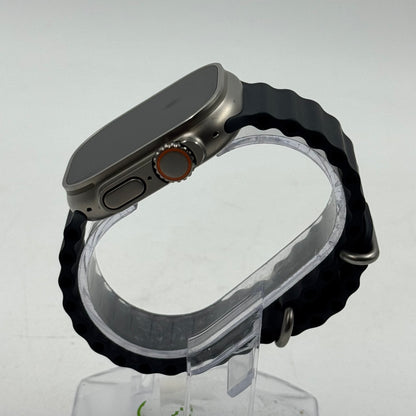 Unlocked Apple Watch Ultra 49MM Natural Titanium Black Sport Band A2622