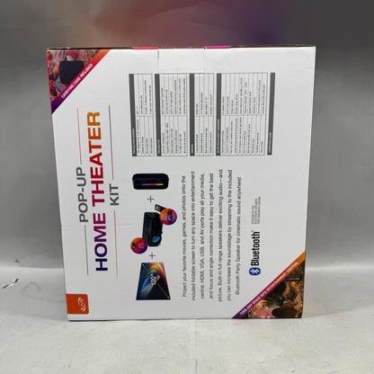 New ILive Pop Up Home Theater Kit Bluetooth, Aux, HDMI, VGA, USB THE2023BDL