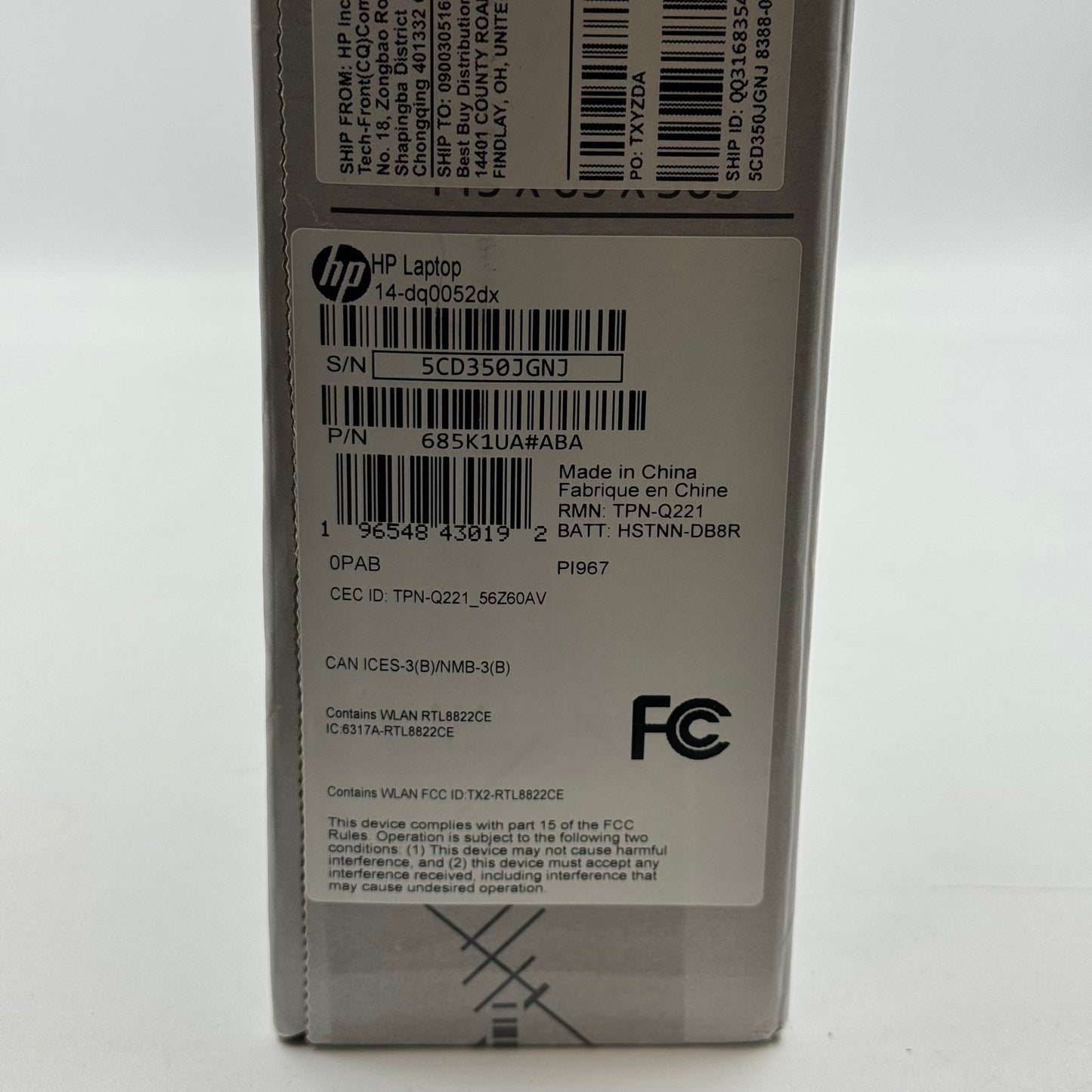 New HP Laptop 14-DQ0052DX 14" Celeron N4120 1.1GHz 4GB RAM 64GB eMMC