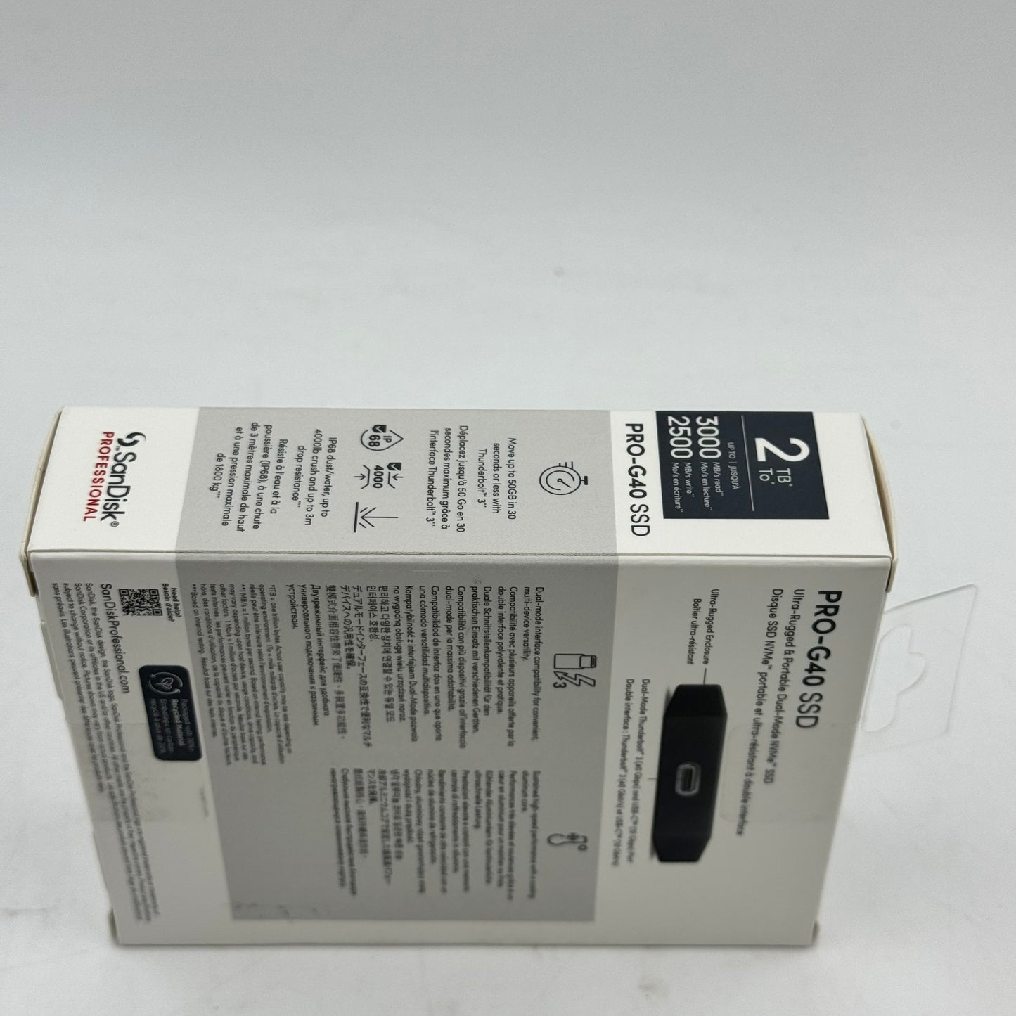 New SanDisk Portable PRO-G40 SSD 2TB USB-C to USB-C SSD SDPS31H-002T