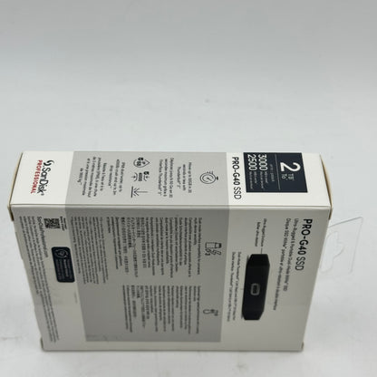 New SanDisk Portable PRO-G40 SSD 2TB USB-C to USB-C SSD SDPS31H-002T