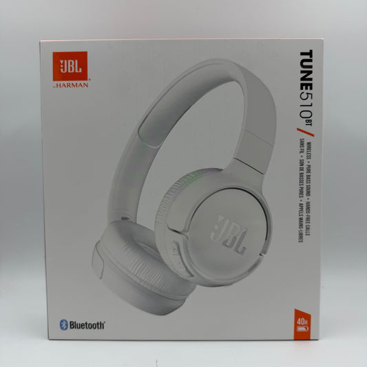 New JBL Tune 510 BT Wireless Over-Ear Bluetooth Headphones Black JBLT510BTWHTAM
