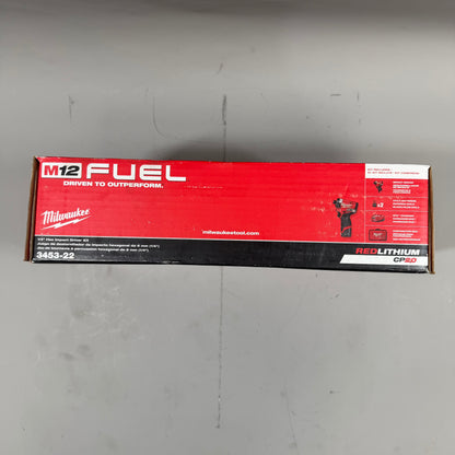 Milwaukee 3453-22 M12 12V 1/4" Hex Impact Driver Kit "New"