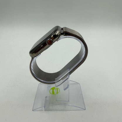 Unlocked Apple Watch Series 10 46MM Silver Milanese Loop