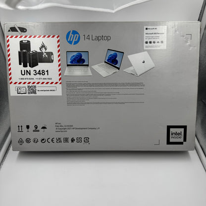 New HP Laptop 14-DQ0052DX 14" Celeron N4120 1.1GHz 4GB RAM 64GB eMMC