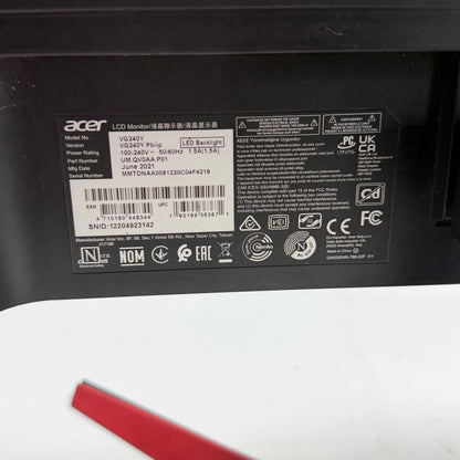 Acer 24" VG240Y FHD LCD IPS Display Monitor