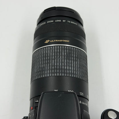 Canon EOS Digital Rebel XT 8.0MP Digital SLR DSLR Camera w/75-300mm Zoom Lens