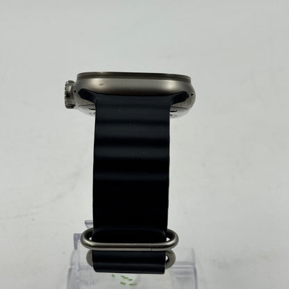 Unlocked Apple Watch Ultra 49MM Natural Titanium Black Sport Band A2622