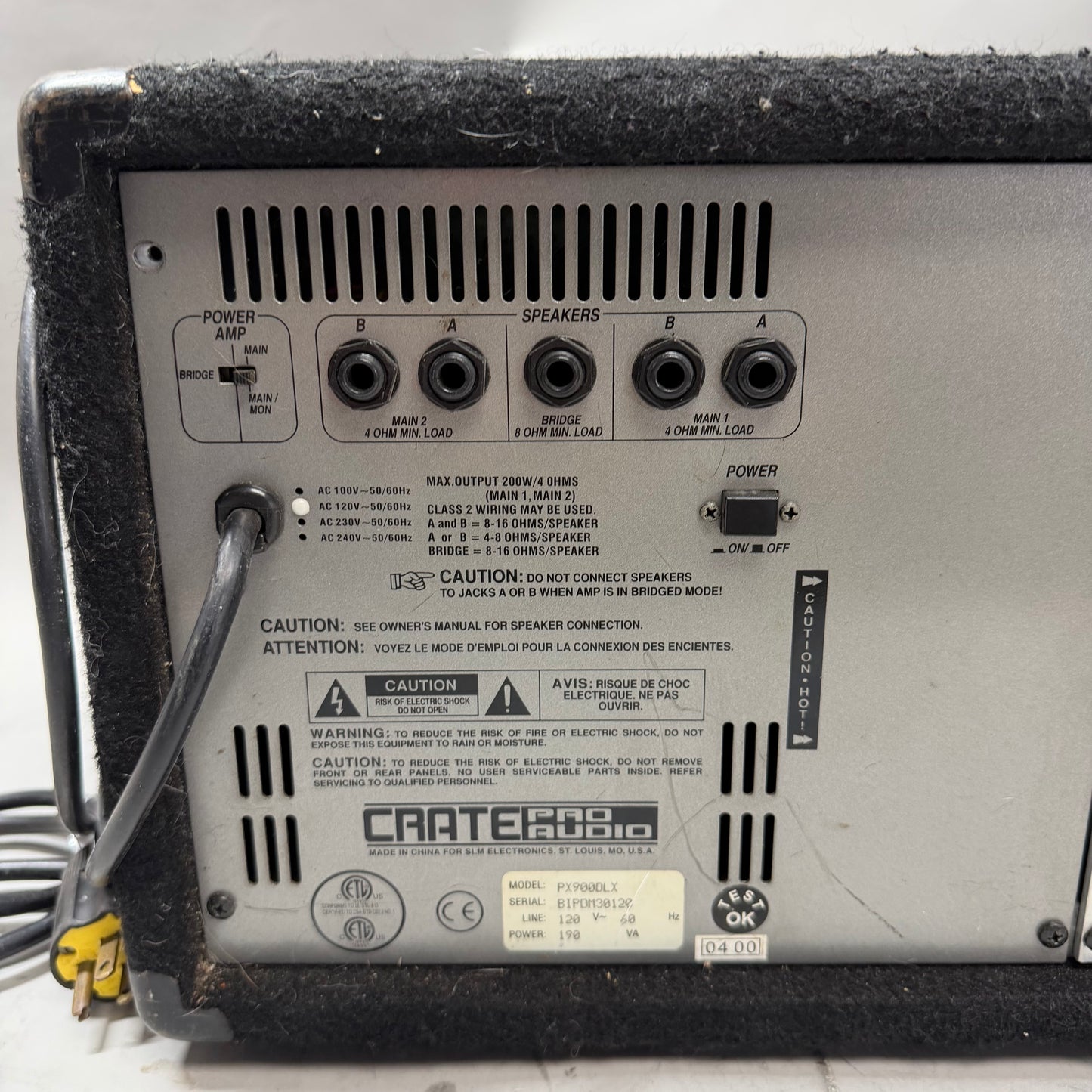 CREAT PRO AUDIO Audio Dual Amp Powered Mixer Wired PX900DLX