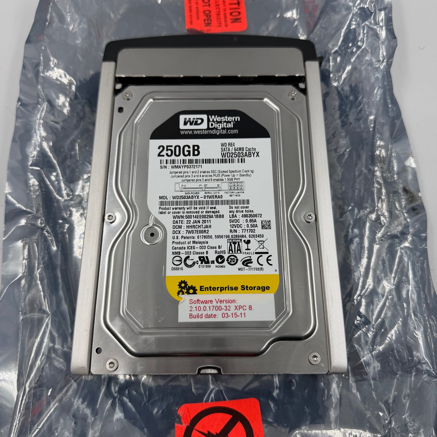 Western Digital 3.5" RE4 250GB SATA HDD WD2502ABYS-02B7A0