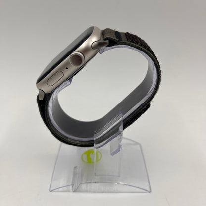 GPS Only Apple Watch Series 8 45MM Silver Aluminum Beige Nylon Band MNUQ3LL/A