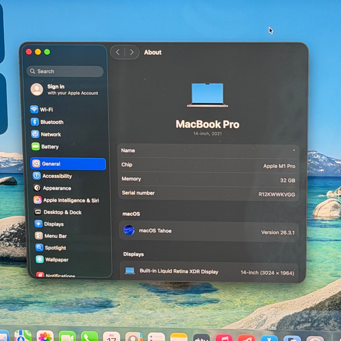 2021 Apple MacBook Pro 14" M1 Pro 16C GPU 3.2GHz 32GB RAM 1TB SSD Z15H00105LL/A Space Gray