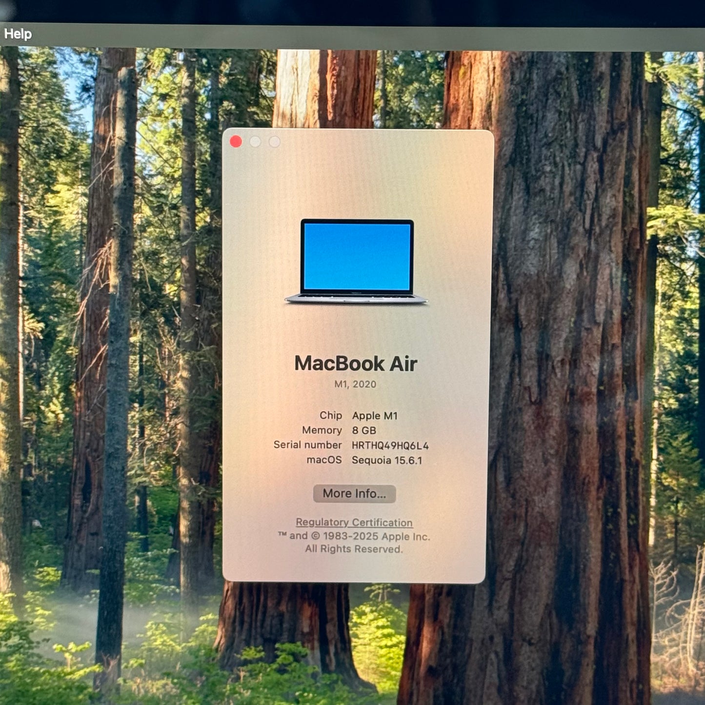 2020 Apple MacBook Air 13.3" M1 7C GPU 3.20GHz 8GB RAM 256GB SSD MGN63LL/A