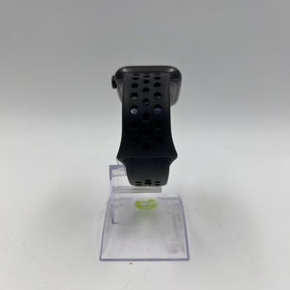 GPS Only Apple Watch SE 1st Gen 44MM Black Aluminum Black Nike Sport Band