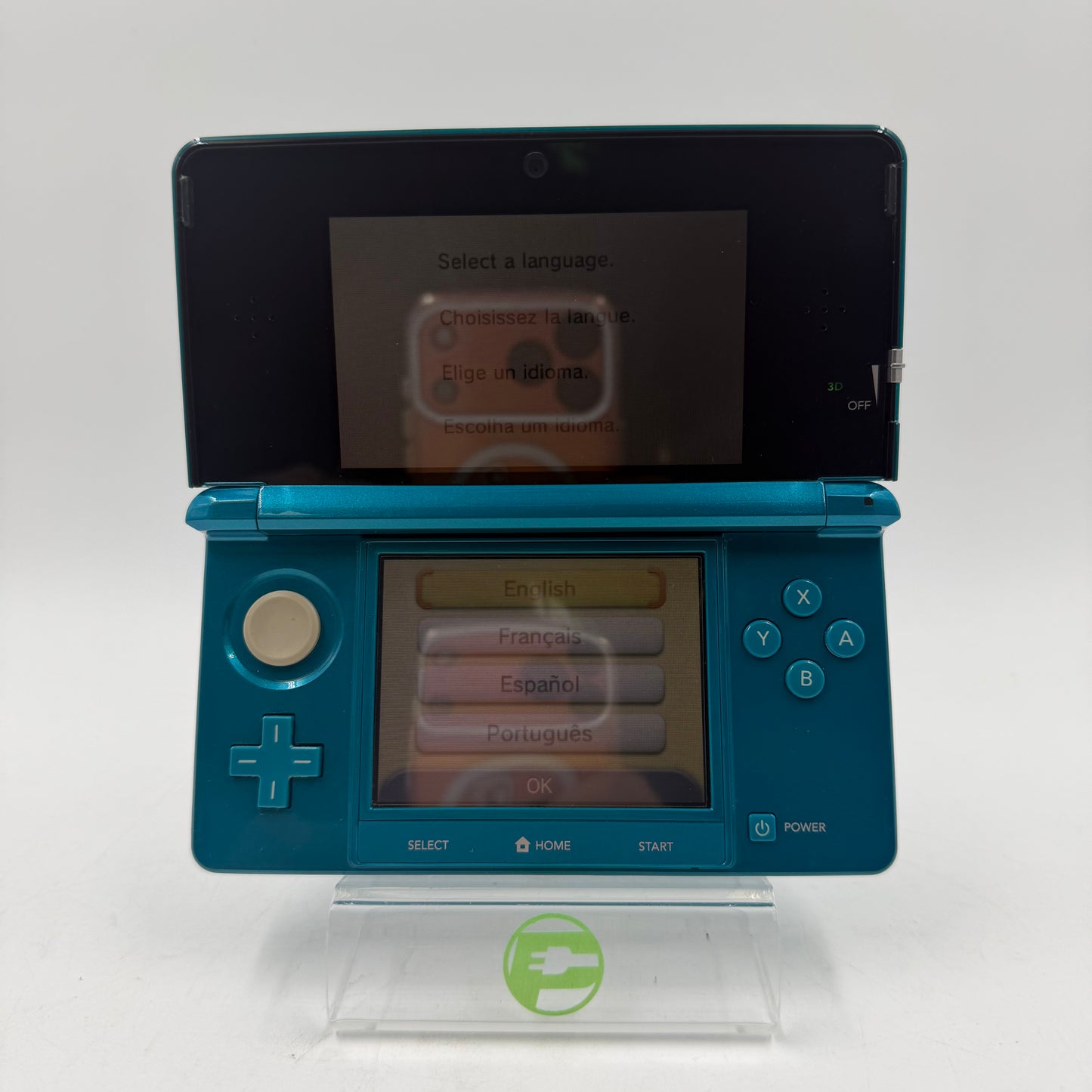 Nintendo 3DS Handheld Game Console CTR-001 Aqua Blue