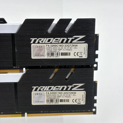 G.Skill TridentZ 32GB (2x16GB) RAM DDR4 3200MHz F4-3200C16D-32GTZKW