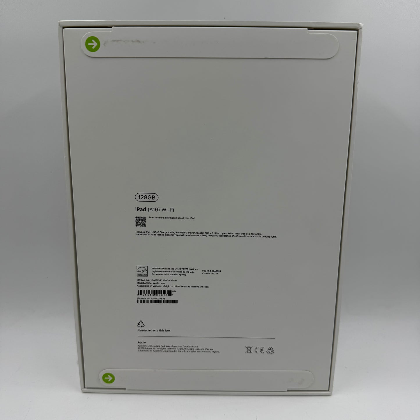 New WiFi Only Apple iPad 11" (A16) 128GB Silver MD3Y4LL/A