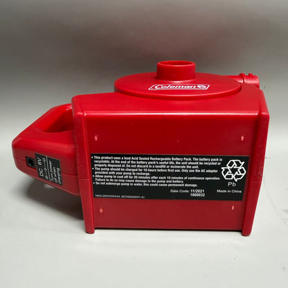 Coleman Quick Air Pump 120V Fast Inflate Fast Deflate 1060032
