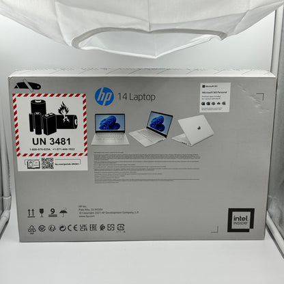 New HP Laptop 14-DQ0052DX 14" Celeron N4120 1.1GHz 4GB RAM 64GB eMMC