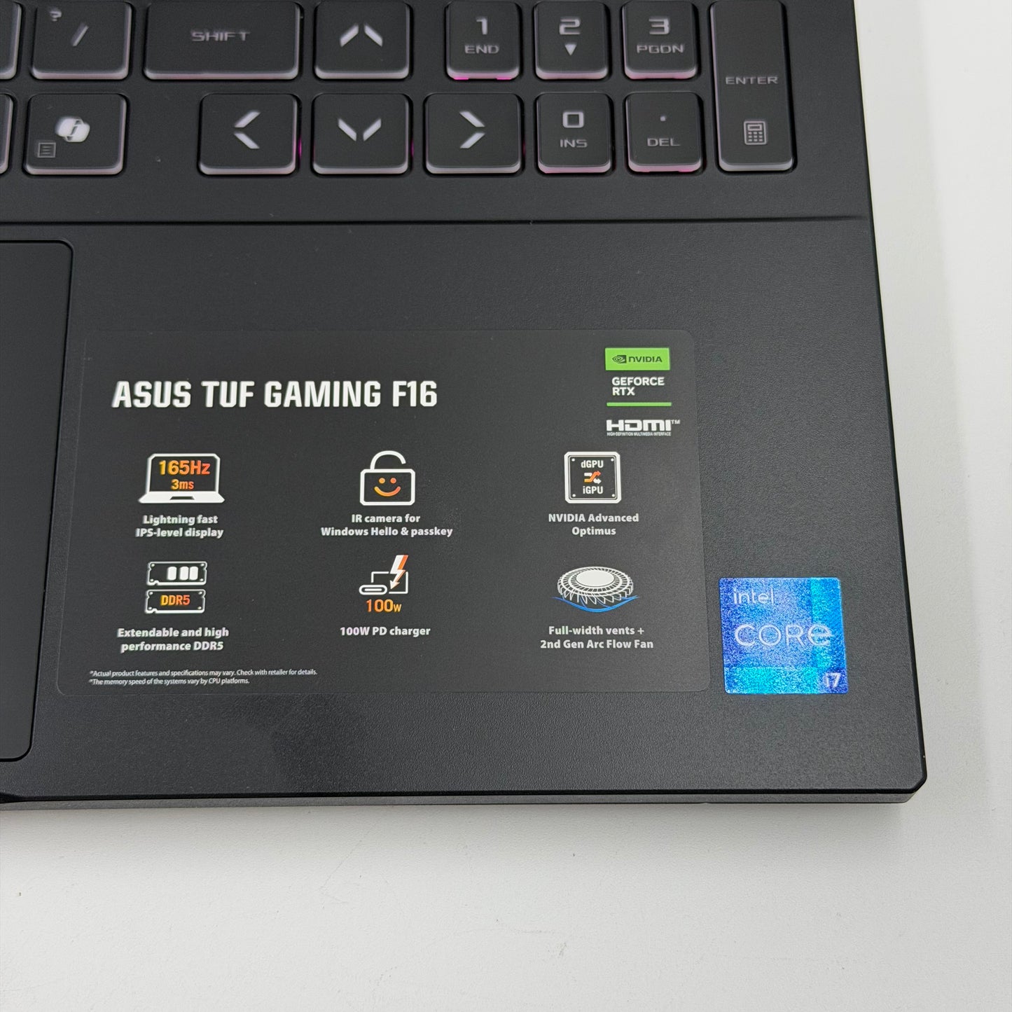 Asus TUF FX608JMR 16" Core i7-14650HX 2.20GHz 32GB RAM 1TB SSD GeForce RTX 5060