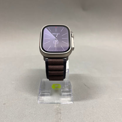 Unlocked Apple Watch Ultra 2 49MM Silver Titanium Beige Nylon Band MRET3LW/A