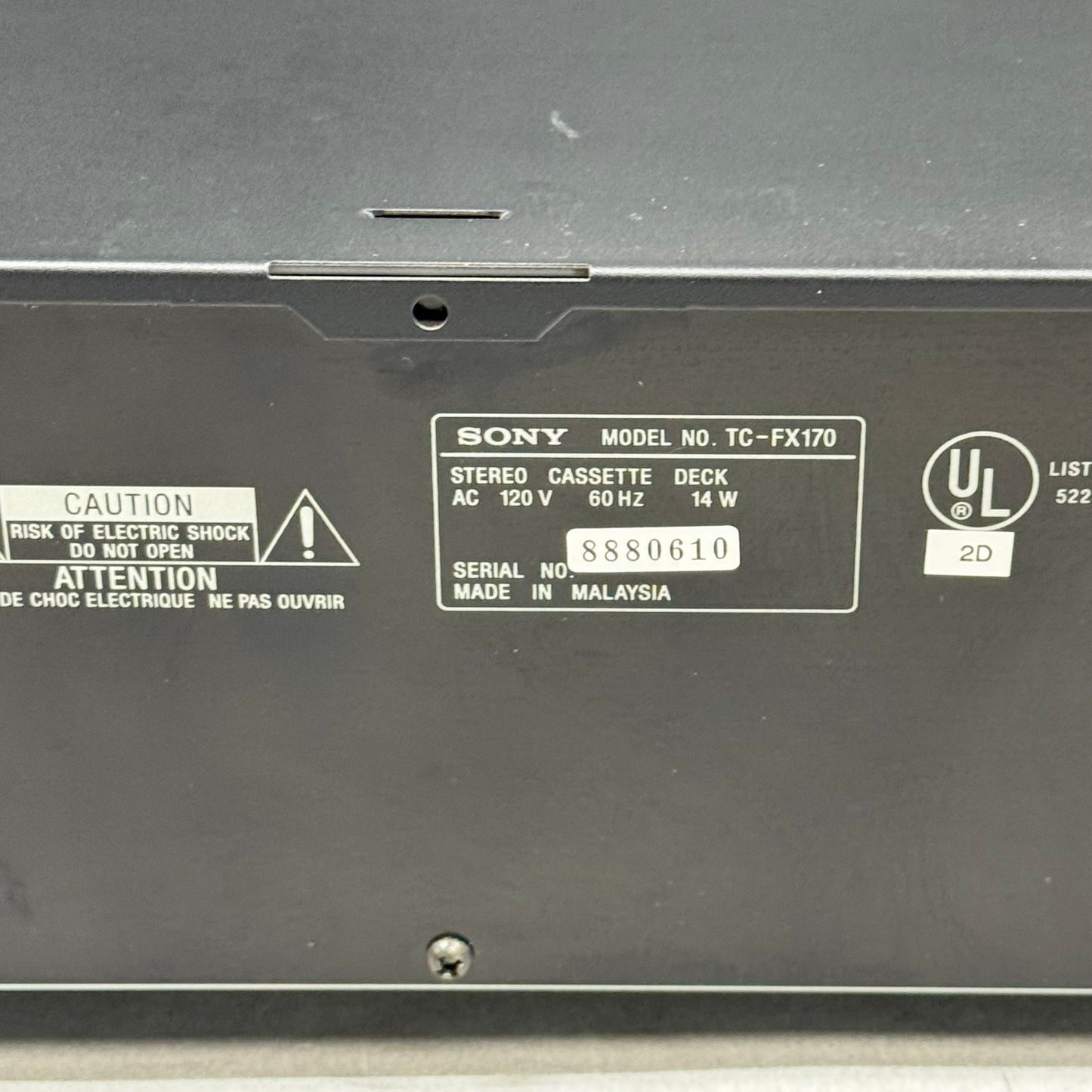 Sony TC-FX170 Cassette Deck Recorder